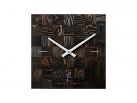 Часы настенные SLT 5195 CHESS BLACK WOOD в Вагайцево - vagajcevo.mebel-nsk.ru | фото