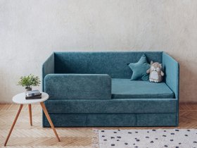 Диван-кровать Happy (бирюзовый) в Вагайцево - vagajcevo.mebel-nsk.ru | фото