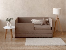 Диван-кровать Happy (капучино) в Вагайцево - vagajcevo.mebel-nsk.ru | фото