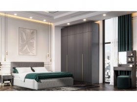 Гардеробная Эккервуд (графит) в Вагайцево - vagajcevo.mebel-nsk.ru | фото