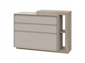 Комод 1200 22 J-Э Этна (дуб эндгрей/кашемир) в Вагайцево - vagajcevo.mebel-nsk.ru | фото