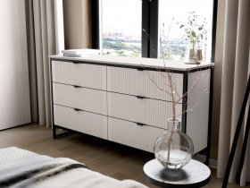Комод 6 ящиков Нора (персидский жемчуг) в Вагайцево - vagajcevo.mebel-nsk.ru | фото