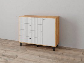 Комод «Катрин-13» (дуб крафт золотой/карбон фарфор) в Вагайцево - vagajcevo.mebel-nsk.ru | фото