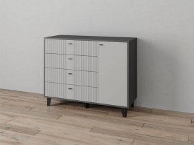 Комод «Катрин-13» (графит/светло-серый) в Вагайцево - vagajcevo.mebel-nsk.ru | фото