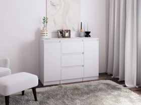 Комод Км011 (белый) в Вагайцево - vagajcevo.mebel-nsk.ru | фото
