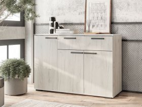 Комод Стандарт-4 NEW (дуб крафт белый) в Вагайцево - vagajcevo.mebel-nsk.ru | фото