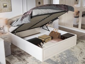 Кровать двуспальная 1,6 м Венеция КРМП-160 с подъемным механизмом в Вагайцево - vagajcevo.mebel-nsk.ru | фото