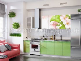 Кухонный гарнитур Яблоневый цвет в Вагайцево - vagajcevo.mebel-nsk.ru | фото
