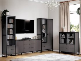 Модульная гостиная Нора (металл бруклин/графит) в Вагайцево - vagajcevo.mebel-nsk.ru | фото