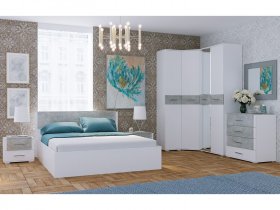 Модульная спальня Бьянка (белый/бетон) в Вагайцево - vagajcevo.mebel-nsk.ru | фото