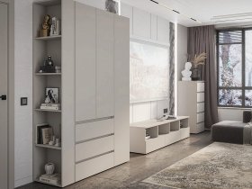 Модульная стенка Люмо (кашемир) в Вагайцево - vagajcevo.mebel-nsk.ru | фото
