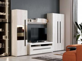 Модульная стенка Ницца (дуб витенберг) в Вагайцево - vagajcevo.mebel-nsk.ru | фото