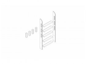 Пакет №10 Прямая лестница и опоры для двухъярусной кровати Соня в Вагайцево - vagajcevo.mebel-nsk.ru | фото