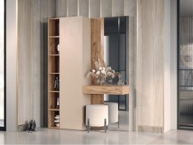 Прихожая Ева (кашемир/дуб вотан) в Вагайцево - vagajcevo.mebel-nsk.ru | фото