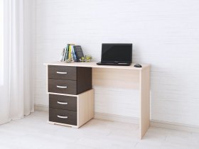 Стол письменный Сити-2 (венге/дуб молочный) в Вагайцево - vagajcevo.mebel-nsk.ru | фото