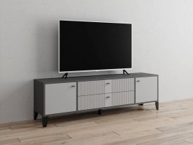 Тумба под ТВ Парус-10 (графит/светло-серый) в Вагайцево - vagajcevo.mebel-nsk.ru | фото